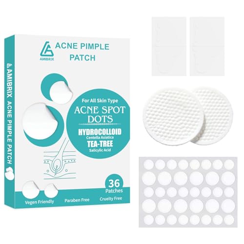 Hydrocolloid Acne Pimple Patches for Face – Nighttime Spot Stickers for Zits & Blemishes, Acne Healing Dots with Salicylic Acid, Korean Skincare Spot Treatment,Suitable Under Makeup