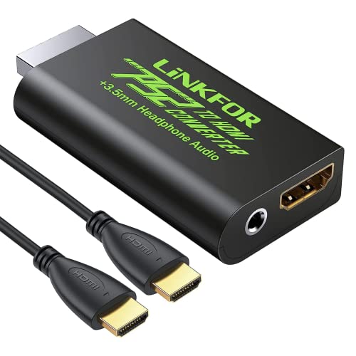 Migliora la tua Esperienza di Gioco con LiNKFOR: Goditi una Grafica Straordinaria e un Audio Cristallino Grazie alla Compatibilità con HDTV, Monitor HDMI o Proiettori. Il Convertitore PS2 HDMI Supporta l'uscita Audio Tramite una Porta 3.5mm, Ideale per una Qualità Sonora Superiore. Riscopri il Piacere dei Tuoi Giochi PS2 Preferiti con una Nuova Qualità Visiva e Sonora. Questo Adattatore è Progettato per Darti la Migliore Esperienza Possibile di Gioco