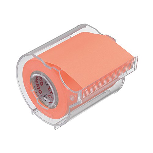 Image of Yamato Memoc Roll Tape, Self-Stick Memo Paper Tape, with Tape Dispenser, 50mm x 10m, Orange, 1 ea. (RK-50CH-OR)