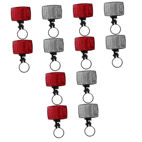 ibasenice 3sets 4pcs Bike Reflective Pieces Front Rear Reflectors for Enhanced Visibility Lightweight Design for Mountain and Road Bicycles Safety Warning Tools for Night Riding 4pcs*3