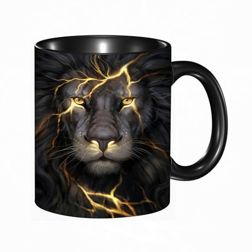 HRRASFAZF Tasse à Café | Tasse Céramique Fine | Cadeau Original | 330ml | Mug avec Anse | Cadeau Original pour Homme et Femme | Le Roi Lion