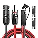 Cleqee Solar Panel Connectors to SAE Adapter Cable 10AWG Solar to SAE PV Extension Wire with 2PCS Polarity Reverse Adapters for RV, Caravan, Battery Charger Kit