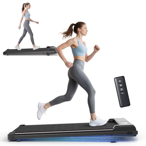 8% Incline Walking Pad Treadmill, 2.5HP <40dB Quiet Home Treadmill, Joint Protection with 5-Layer Cushioning Belt, 320LBS Capacity LED & Remote Control, All-Weather Fitness for Home Office Apartment