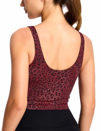 Image of THE GYM PEOPLE Womens' Sports Bra Longline Wirefree Padded with Medium Support
