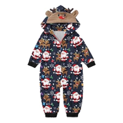 Conjuntos de pijamas de Navidad para la Familia, pijama a juego familiar con capucha | Pijama de Navidad Familiar, Pijama de Navidad en Familia a juego