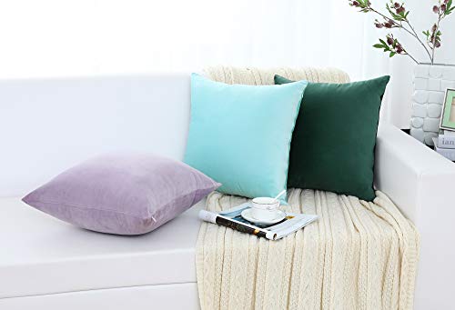 Jeneoo Set Of 2 Comfy Soft Velvet Lumbar Throw Pillow Cases For Sofa Couch, Decorative Solid Rectangle Cushion Covers For Bedroom Car (12 X 20 Inches, Hot Pink) #TOP5