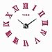 PJKOPK DIY Acryl 3D Wanduhr Spiegel Aufkleber Dekor, Geräuschlose Batteriebetriebene Wanduhr Mit Römischen Ziffern
