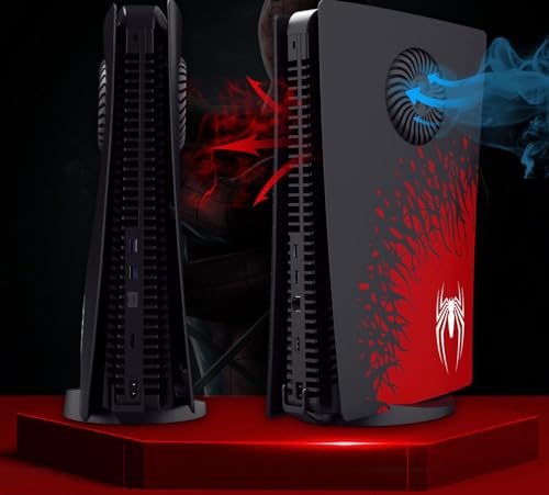 Image of TMG PS5 Cover Plates with Hard Shockproof Panels for PS5 Gaming Console, Replacement FacePlate for Ps5 Disc Edition- Spider-M-A-N