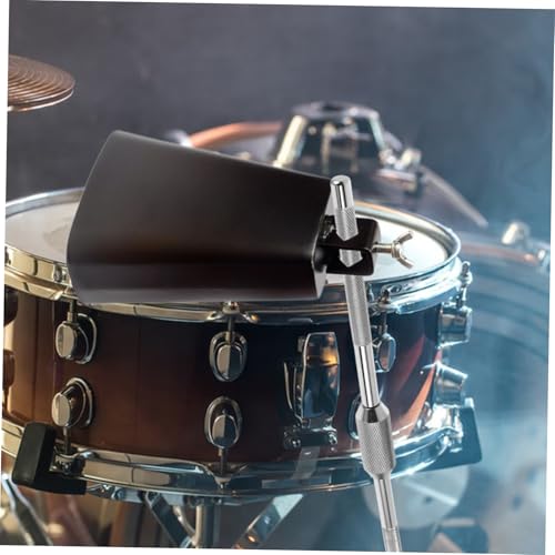 Soporte de montaje con varilla extensible para cowbell, abrazadera para percusión, color plateado miniatura 5