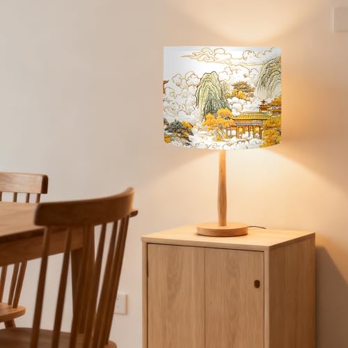 Image of Nuxovilar Lamp Shades Set of 2, 13 inch Top x 13 inch Bottom x 10 inch High (Spider)