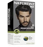 Naturtint Mens Permanent Hair Color 1N Black for Hair Beard and Mustache (Pack of 1), Ammonia Fre...