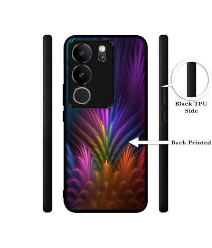 Image of Multicoloured Design Premium 2D Printed Metal Back Case Cover for Vivo V29 5G / V29 Pro 5G