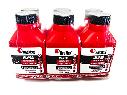 RedMax 598817701 OEM MaxLife 2-Cycle Engine Oil 2.6oz 1 Gallon Mix replaces 580357201 (6 Pack)