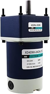 Davitu DC Motor - 12V Electric Machine 24V DC Deceleration Electric Machine 60W Large Torque Micro Motor Gear Slow Speed Regulation Small Motor - (Speed(RPM): 50 Rpm, Voltage(V): 12V)