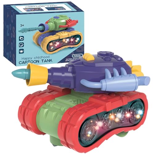 Image of FunBlast Missile Launcher Toy - Electric Missile Launcher Tank Toy with 360 Degree Rotating Universal Wheel, Flashing Lights & Sound Toys Vehicles for 3+ Year Old Kids, Boys