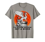 I'm A Book Dragon Not A Worm Halloween Blood Moon