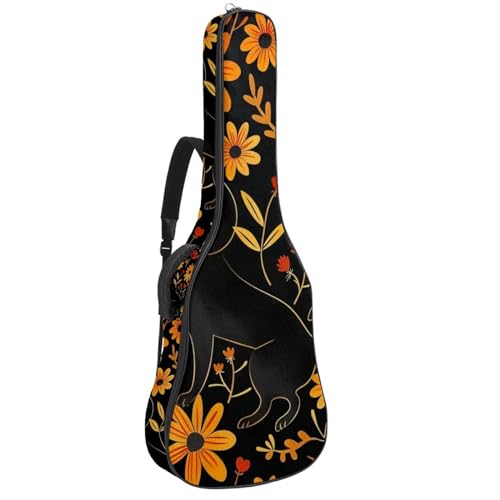 Sac de guitare électrique et basse 106,7 cm étui fleurs
