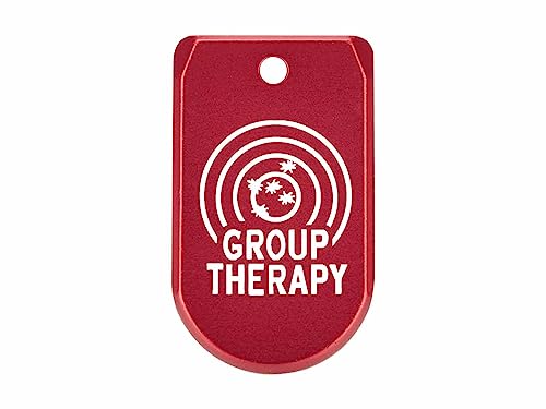 NDZ Performance Magazine Base Plate with Finger Extension for Sig P365 .380 ACP – Group Therapy Target – Red – Anodized Aluminum – Made in USA