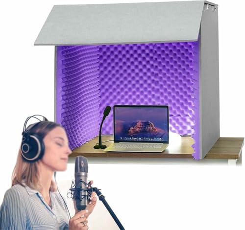 Dźwiękoszczelna osłona wokalu, przenośna izolacja szumów do nagrywania i użytkowania w domu studio