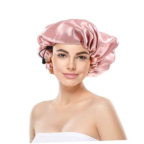 Bonnet de nuit double couche imperméable pour protéger le brushing - 4