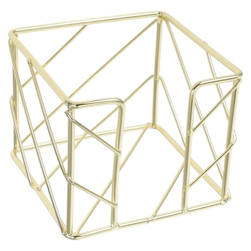 Ciieeo Messing Notizhalter und Stiftehalter Goldfarbener Schreibtisch Organizer für Büro und Homeoffice mit Hohlkonstruktion zur Aufbewahrung von Notizblöcken