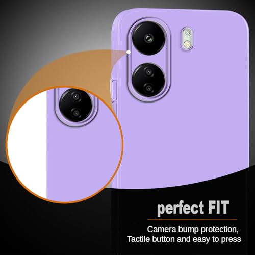 Image of Back Cover for Mi Redmi 13C 4G / Poco C65 4G | Full Camera Protection | Premium Liquid Silicon Case | Flexible Bumper Case for Mi Redmi 13C 4G / Poco C65 4G (Purple)