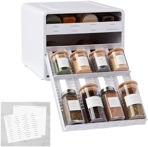 YouCopia SpiceStack - Organizador de especias ajustable, 24 botel...