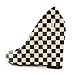 Soireelady Womens Wedge Heels High Heel Pumps Round Closed Toe Slip On Wedges Comfortable Dress Shoes 3.5 Inches Checkered Beige US Size 9.5