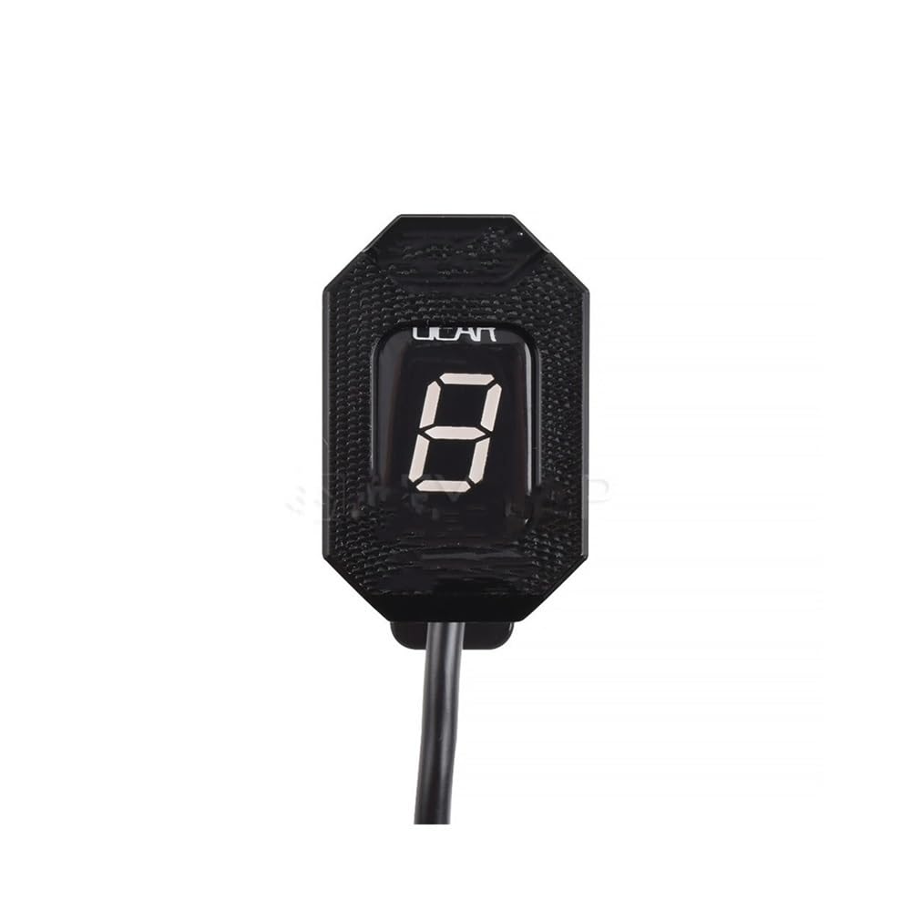 Indicatore di Cambio Marcia per Moto Zanella all con contachilometri/Trip Digitale per Tutti Gli Anni Indicatore di Marcia per Moto 1-6 Livelli Contatore di Marcia Digitale (Rosso con Staffa)