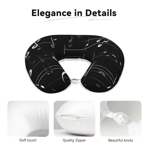 Almohada de viaje memoria espuma negro talla única miniatura 4