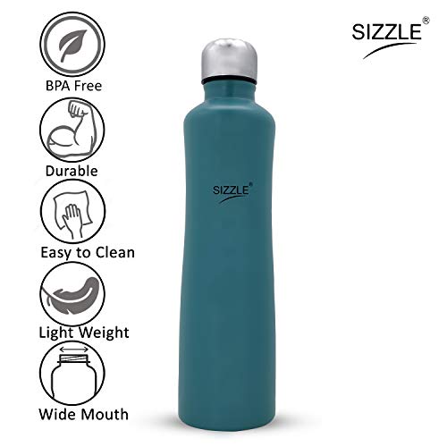 Image of Sizzle Lifestyle Stainless Steel Fridge Water Bottle (1)