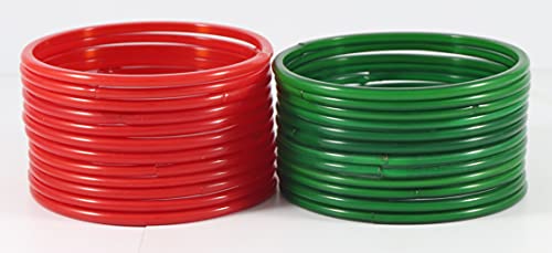 Image of NMII Glass with Plain and Glossy Finished Bangle Set For Women and Girls