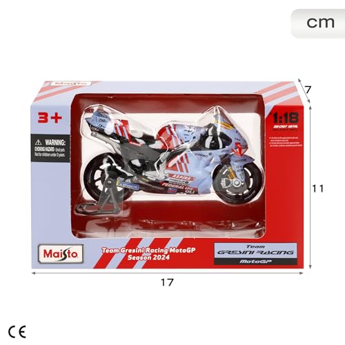 Miniatura 7 de Colorbaby Maisto Moto Ducati Gresini, Motogp 2024, Álex Márquez 73, Escala 1:18, Réplica Oficial Metálica, Realista, Caballete, Juguete Coleccionable, Para Niños, Niñas Desde 3 Años 78120