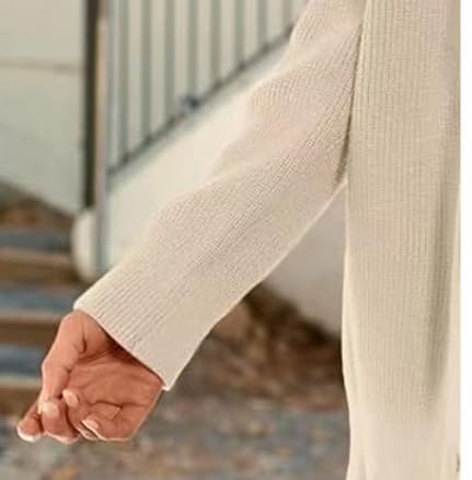 Cardigan Mujer Blusa De Manga Larga con Botones Abiertos En La Parte Delantera para Mujer, Elegante Cárdigan Informal para Novios, Chaqueta Holgada para Mujer, Suéter Grueso Tipo Cárdigan P