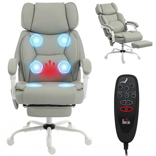 HOMCOM Massage Chair Light Gray