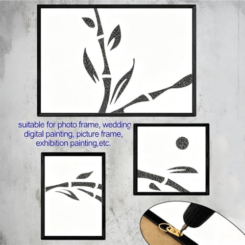 Image of Gold D-Ring Steel Picture Hangers, Heavy Duty Double Holes Paintings Hook