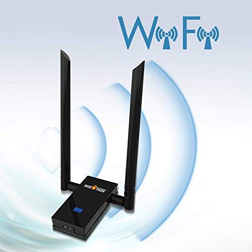 AC1300 WiFi Adapter 2.4/5GHz Dual Band Wireless Adapter USB 3.0 WiFi Card for Laptop Desktop PC Support Win 7/8.1/10/XP/Vista, Mac OS X10.6-10.15, USB Flash Driver Include