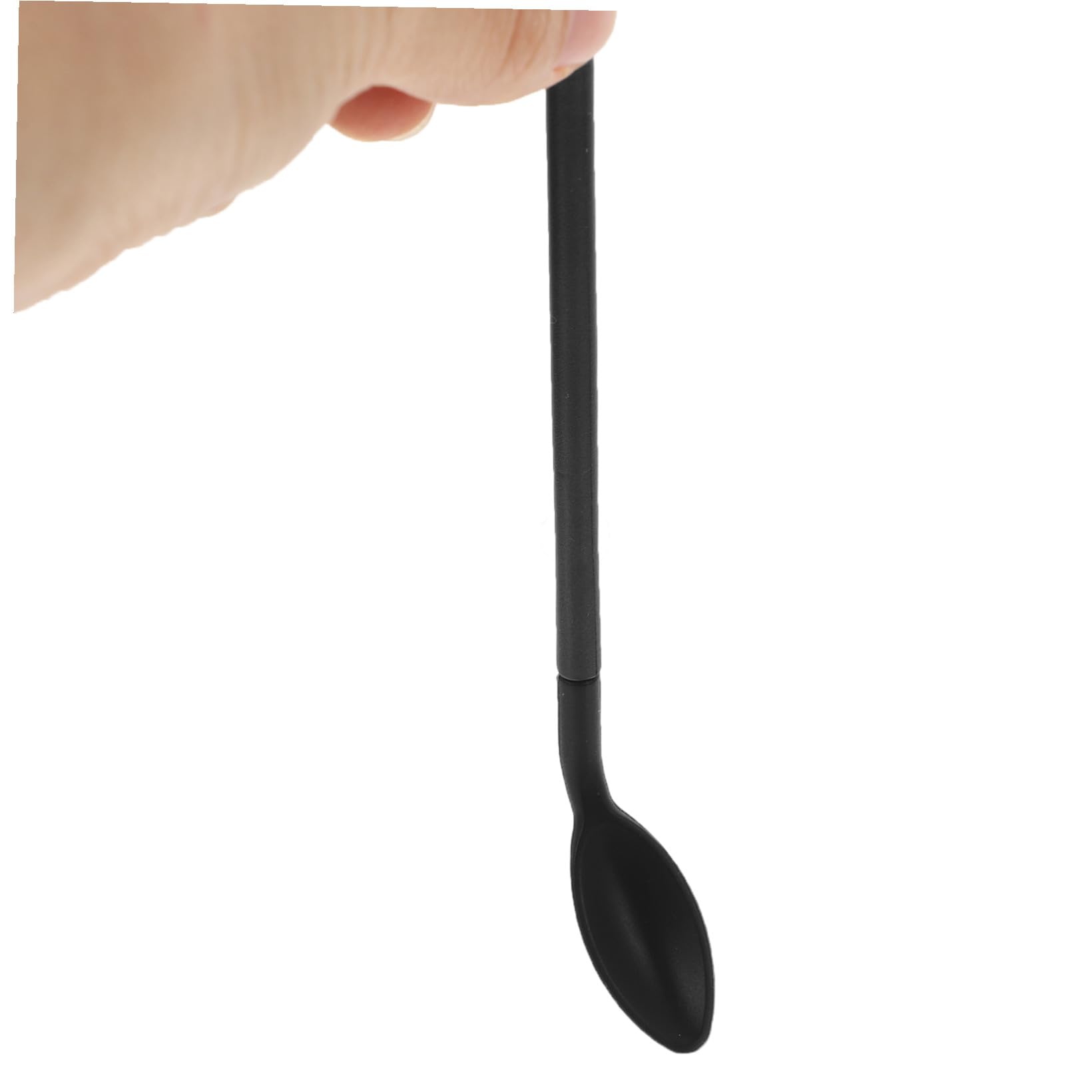 Kleiner Silikon Butterschaber mit Teleskopgriff Leichte Mehrzweck Spatel zum Kosmetikabheben und Backen mit Praktischem Aufhängeloch Schwarz für Backanwendungen