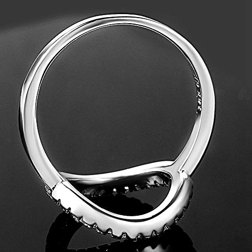 Jude Jewelers Silver Rose Gold Open Circle Karma Promise Statement Ring2