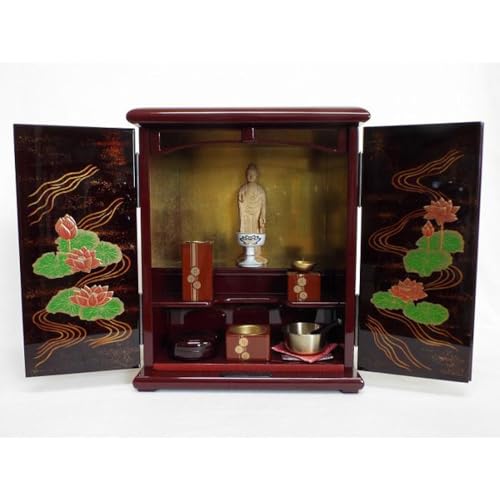 [金沢仏壇]小さな金沢仏壇「蓮花」(専用仏具付)