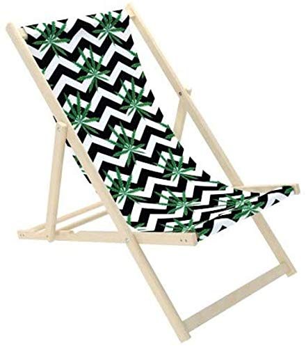 Novamat – Tumbona de jardín de madera, plegable, tumbona para relajarse, silla para la playa, Hojas 3.