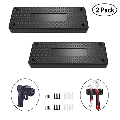 DD Magnete Stark 2 Stück Rechteckmagnete, Gummi Beschichteten Gun Magnethalter, 37Lbs Rating Magnet Selbstklebend für Auto Küche Badezimmer Garage Büro (2PCS)