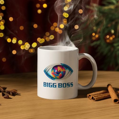 Image of Bigg Boss Inspired Fan Mug | Reality Show Theme Ceramic Cup | 330 ml Glossy Finish | Microwave & Dishwasher Safe | Entertainment Show Inspired Gift for Friends & TV Lovers