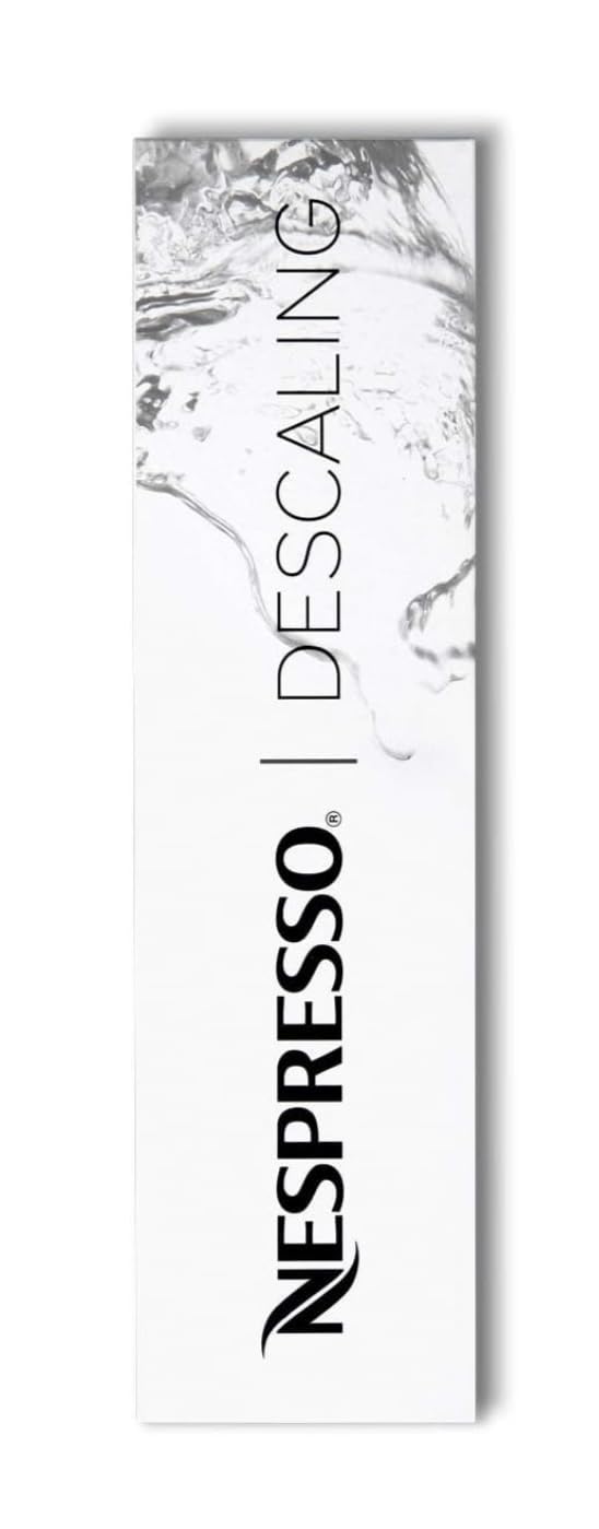 Nespresso Krups Essenza Mini XN1108 con juego descalcificador Descaling 2 x 100 ml, cafetera De'Longhi, sistema de cápsulas originales, depósito de agua 0,6 l, negro