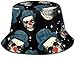 BONRI Cappelli a Secchiello Traspiranti con Cappuccio Unisex Teschio Spaziale Astronauta Cappello a Secchiello Cappello Estivo da Pescatore-Teschio Clown-Taglia Unica