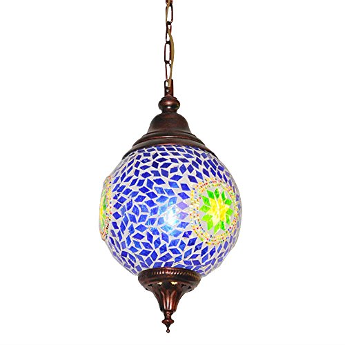 Couloir d'entrée sombre ? Sublimez-le avec la lampe suspendue mosaïque en verre créatif