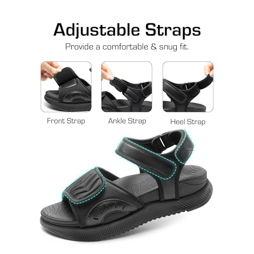 dream pairs womens hiking sandals arch support platform orthopedic sandals comfortable open toe walking summer shoes lightweight outdoor athletic sport water sandals