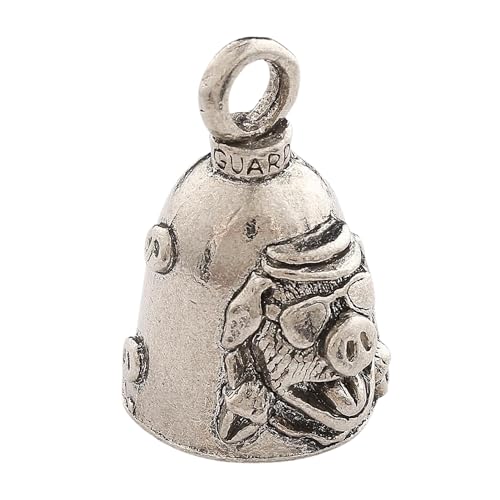 Image of Guardian Bell Animals Good Luck Bell w /Keyring & Black Velvet Gift Bag | Motorcycle Bell | Lead-Free Pewter | Made in USA
