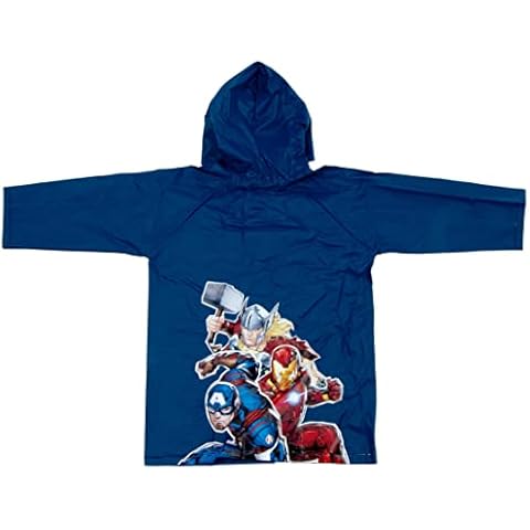 Requeteguay Urban RU Avengers Children's Raincoat | Avengers Marvel Jacket with Hood and Zip with Locks, navy, 6 Years Cover