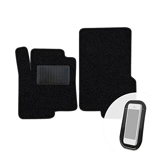 moto-MOLTICO Vorne Fußmatten Auto Velours Autoteppiche Schwarz Automatten Set 2-teilig passend für...